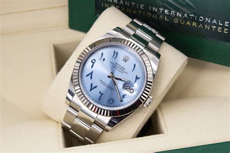 rolex datejust 41 iced out arabic|Rolex Datejust 41mm blue 126300.